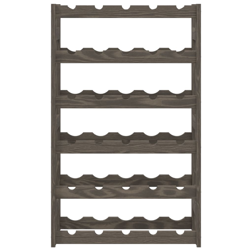 Vinreol til flasker massivt fyrretræ - grå, 1, 30, x - number 3.