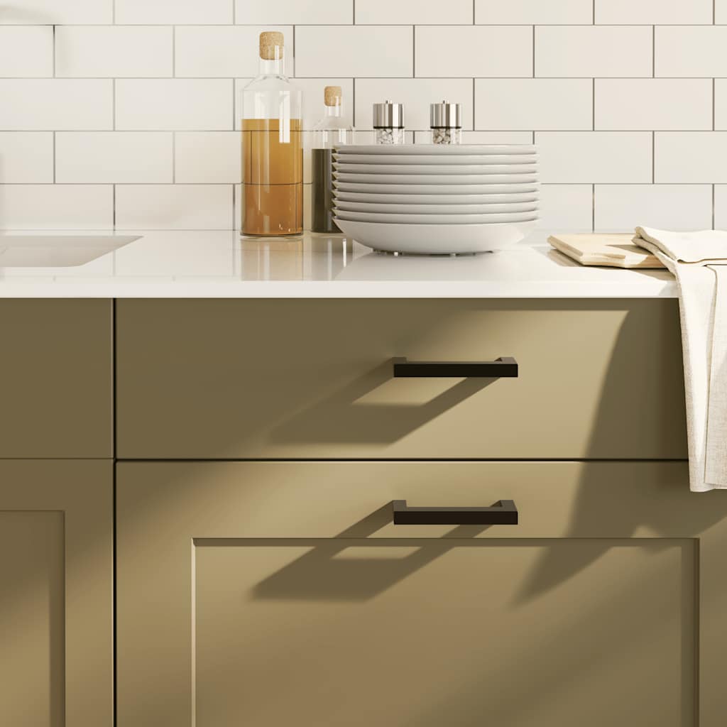 Skabshåndtag stk. rustfrit stål - sort, 96 mm, 10 - number 1.