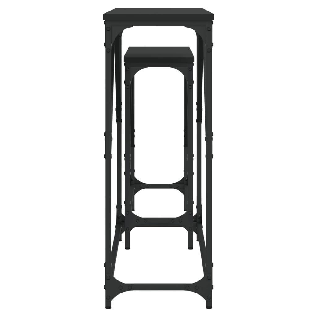 Depozitni stolovi 2 kom. konstruirano drvo - crno, 1 - number 6.