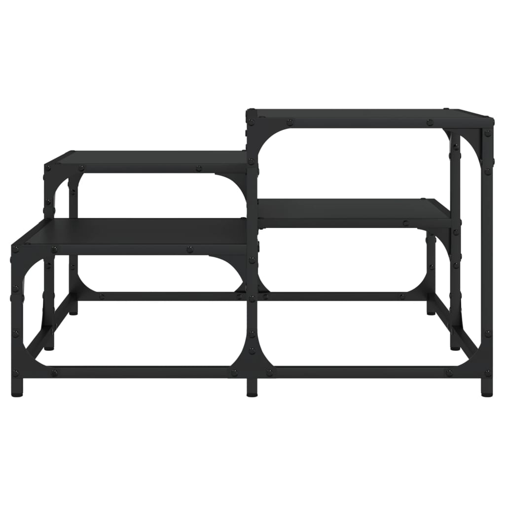 Stolik kawowy z drewna klejonego - czarny, 107 x 107 x 40 cm, 1 - number 4.