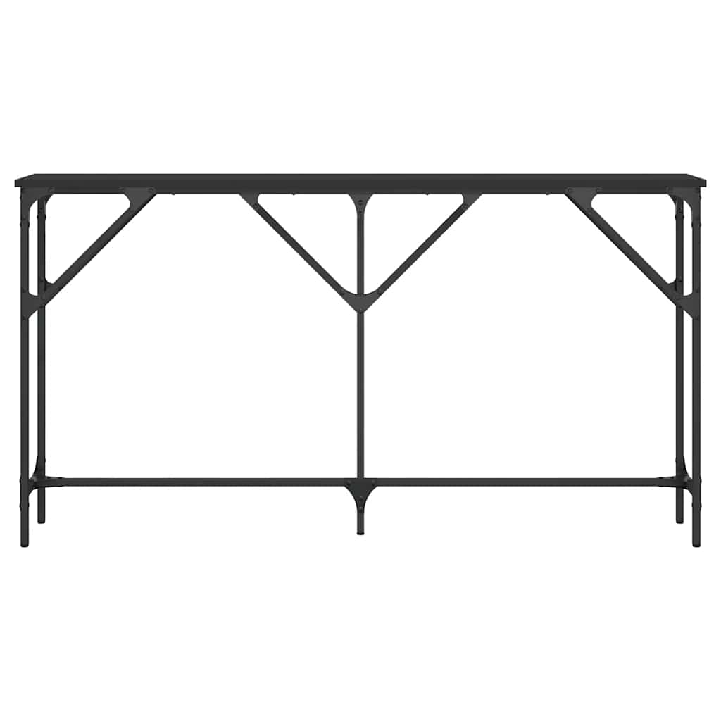 Konsola z drewna klejonego - czarna, 140 x 23 x 75 cm, 1 - number 4.