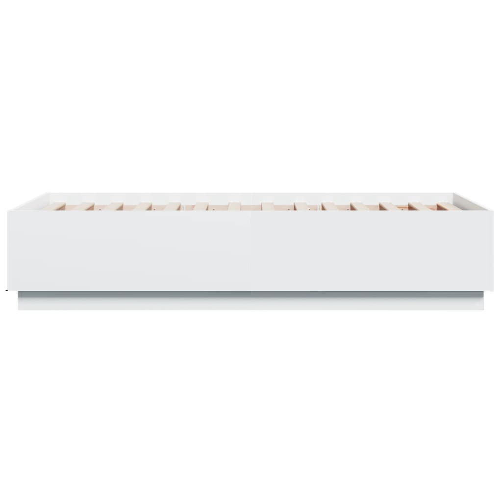 Sengeramme konstrueret træ - hvid, 90 x 190 cm - number 5.