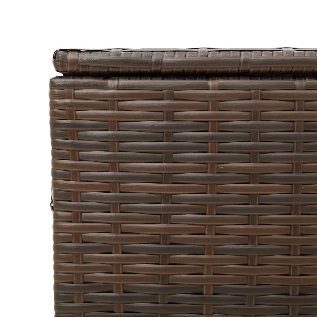 Pudełko do przechowywania ogrodu 291 l polyrattan - brown, 80 x 75 x 59 cm - number 9.