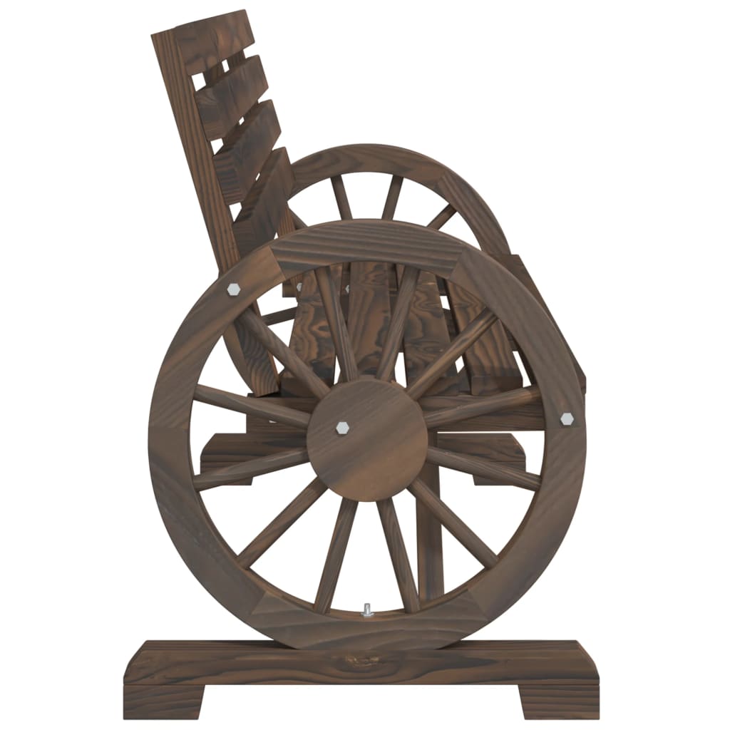 2-personers havebænk massivt grantræ - mørkebrun, 1, 2-sædet - number 5.