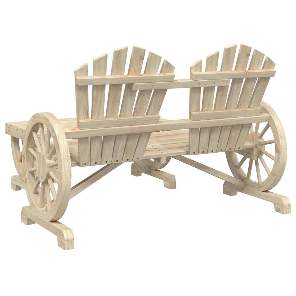 Loungesæt til haven 2 dele massivt grantræ - brun, 1, chair and table, x - number 5.