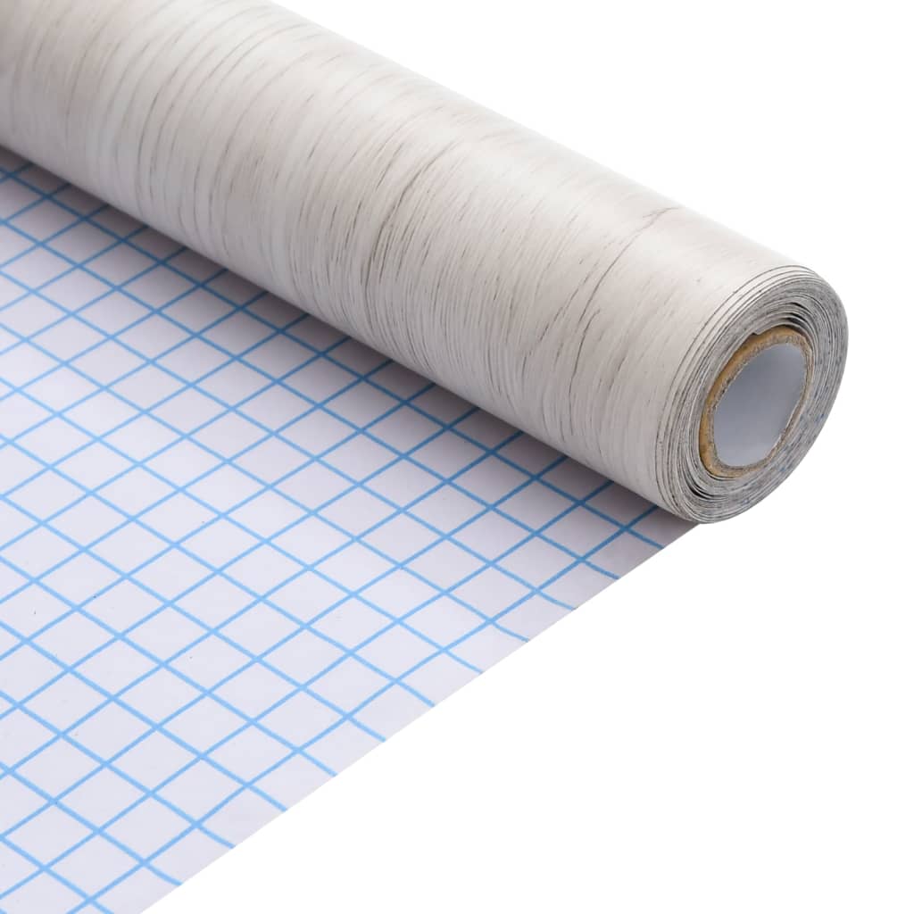 Pellicola autoadesiva per mobili in pvc effetto legno - grigio, 90 x 500 cm - number 7.
