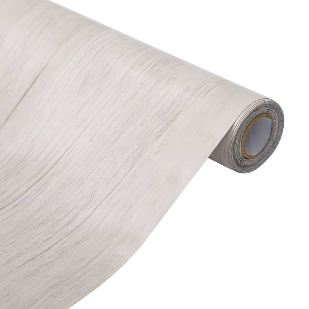 Pellicola autoadesiva per mobili in pvc effetto legno - grigio, 90 x 500 cm - number 6.