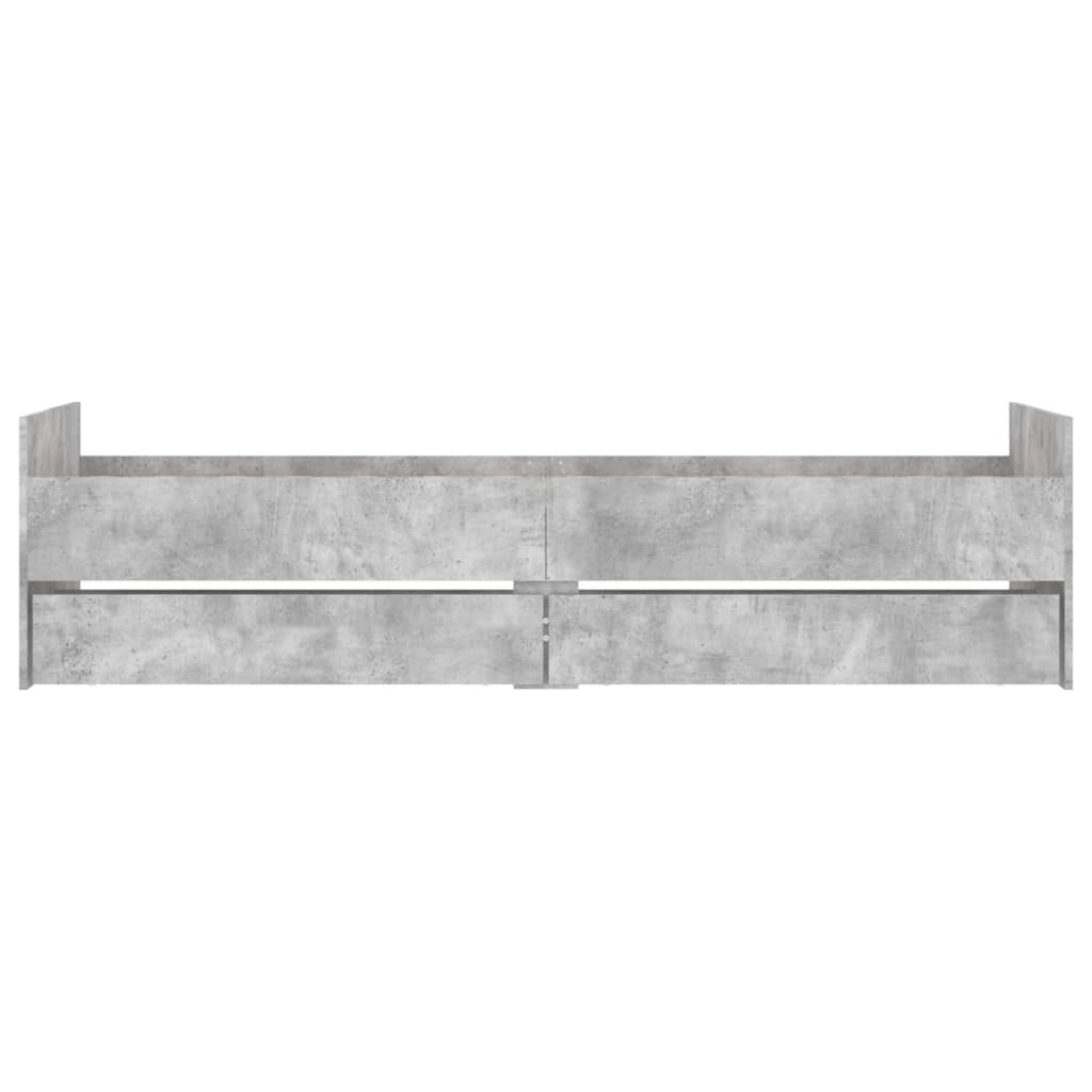 Bed frame with drawers - concrete gray, 90 x 200 cm - number 6.