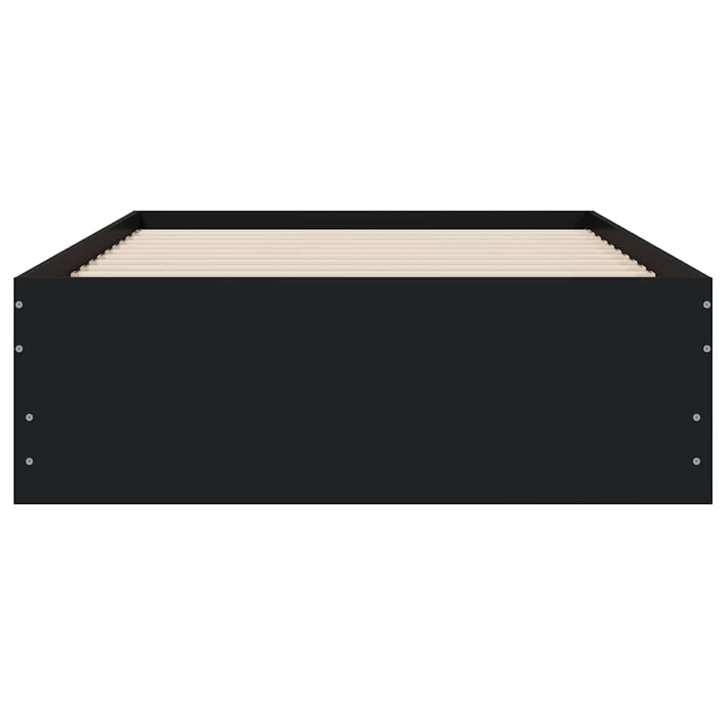Sängram med lådor konstruerat trä - svart, 90 x 190 cm - number 6.