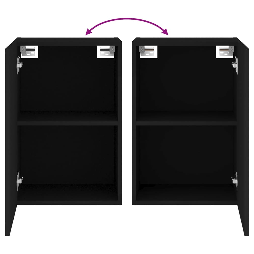 Nástěnný tv stolek 40,5 x 30 x 60 cm dřevěné dřevo - černá, 40,5 x 30 x 60 cm, 1 - number 10.