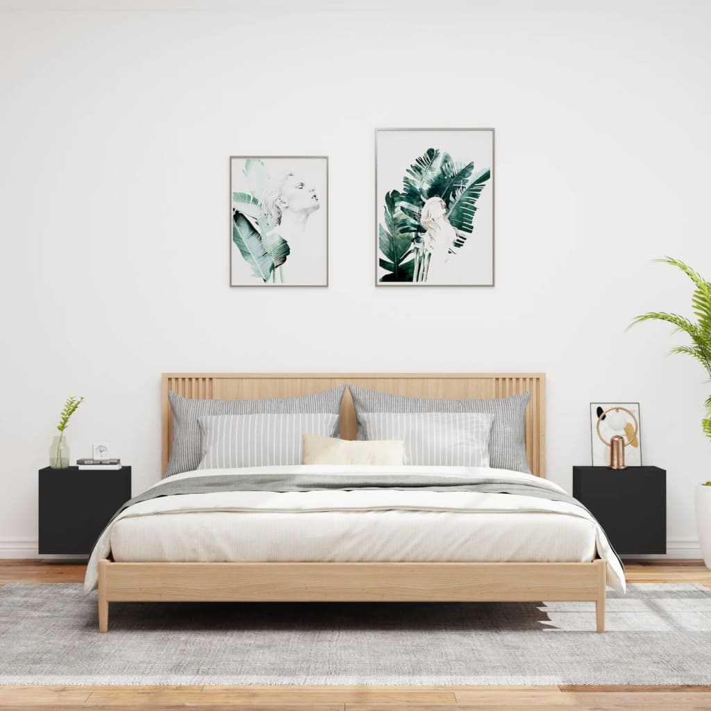 Vegghengte tv-stativ stk. 40,5x30x40 cm konstruert tre - svart, 2, 40 cm - number 3.