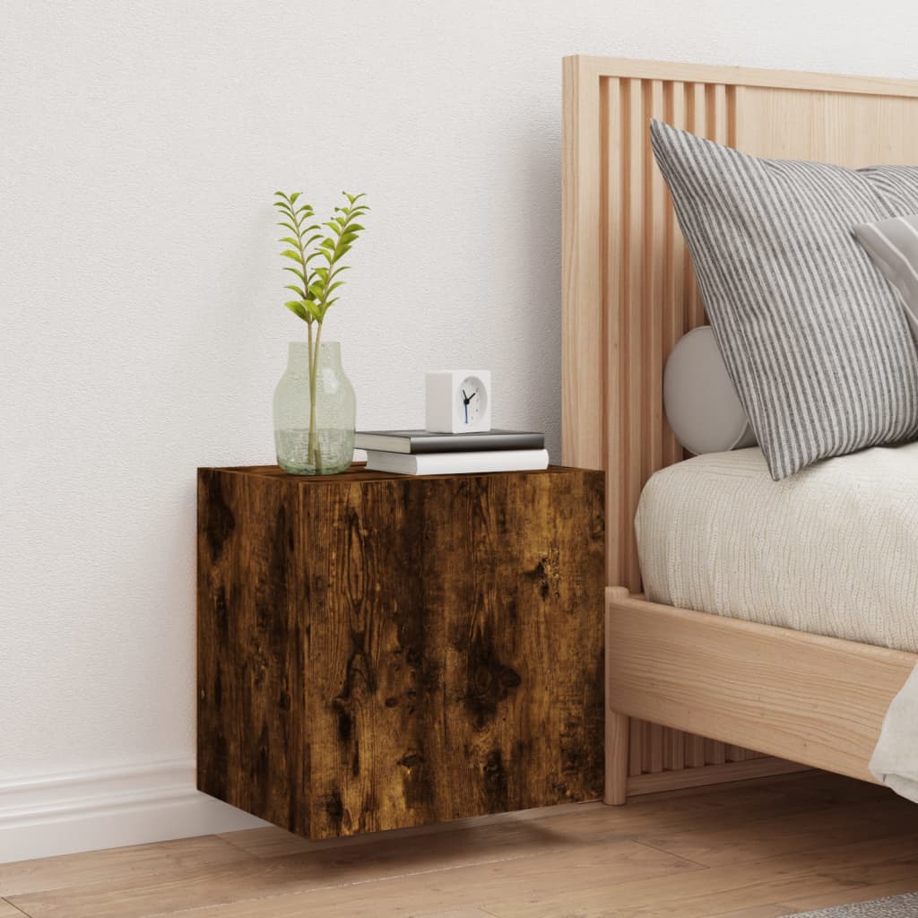 Tabela telewizyjna ściany 40,5x30x40 cm zbudowany drewno drewniany - dębowy wędzony, 1, 40 cm - number 3.