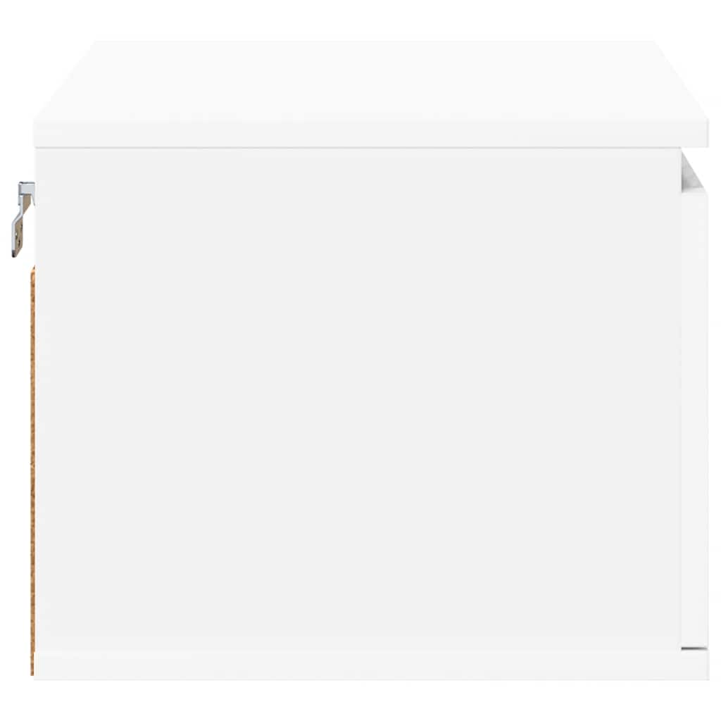 Nástěnný noční stolek s led osvětlením - bílý, 1 - number 8.