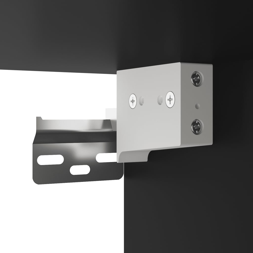 Tv-bord med led-lys 80x30x30 cm - sort, 1, ooo 1, 80 cm - number 12.