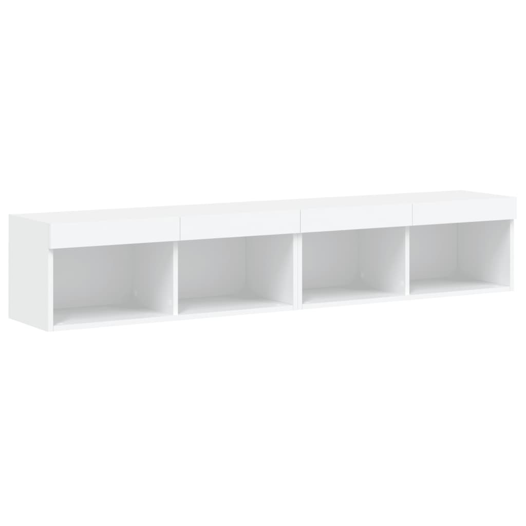 Tv -tabeller pc -er. med led -lys 80x30x30 cm - hvit, 2, ooo 1, 80 cm - number 7.