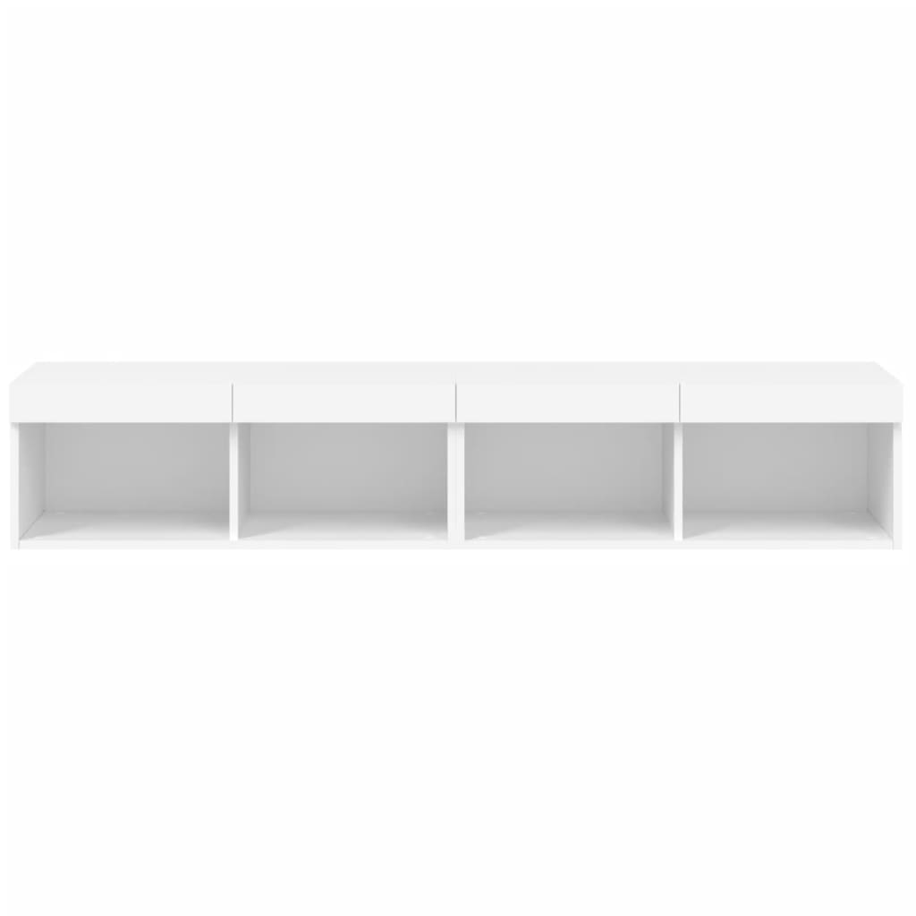 Tv -tabeller pc -er. med led -lys 80x30x30 cm - hvit, 2, ooo 1, 80 cm - number 8.
