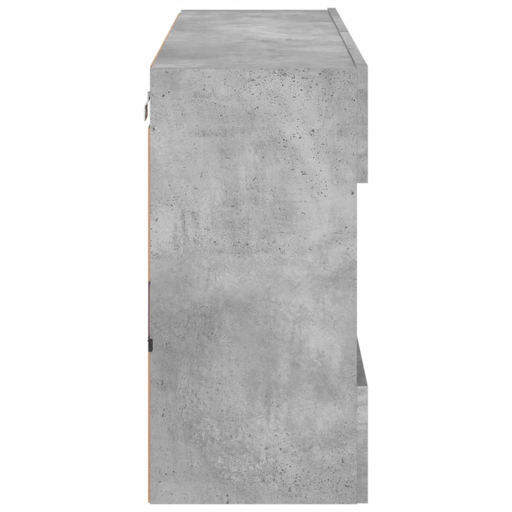 Wall-mounted tv table with led light 98.5x30x60.5 cm - concrete grey, 98.5 x 30 x 60.5 cm, 1 - number 9.