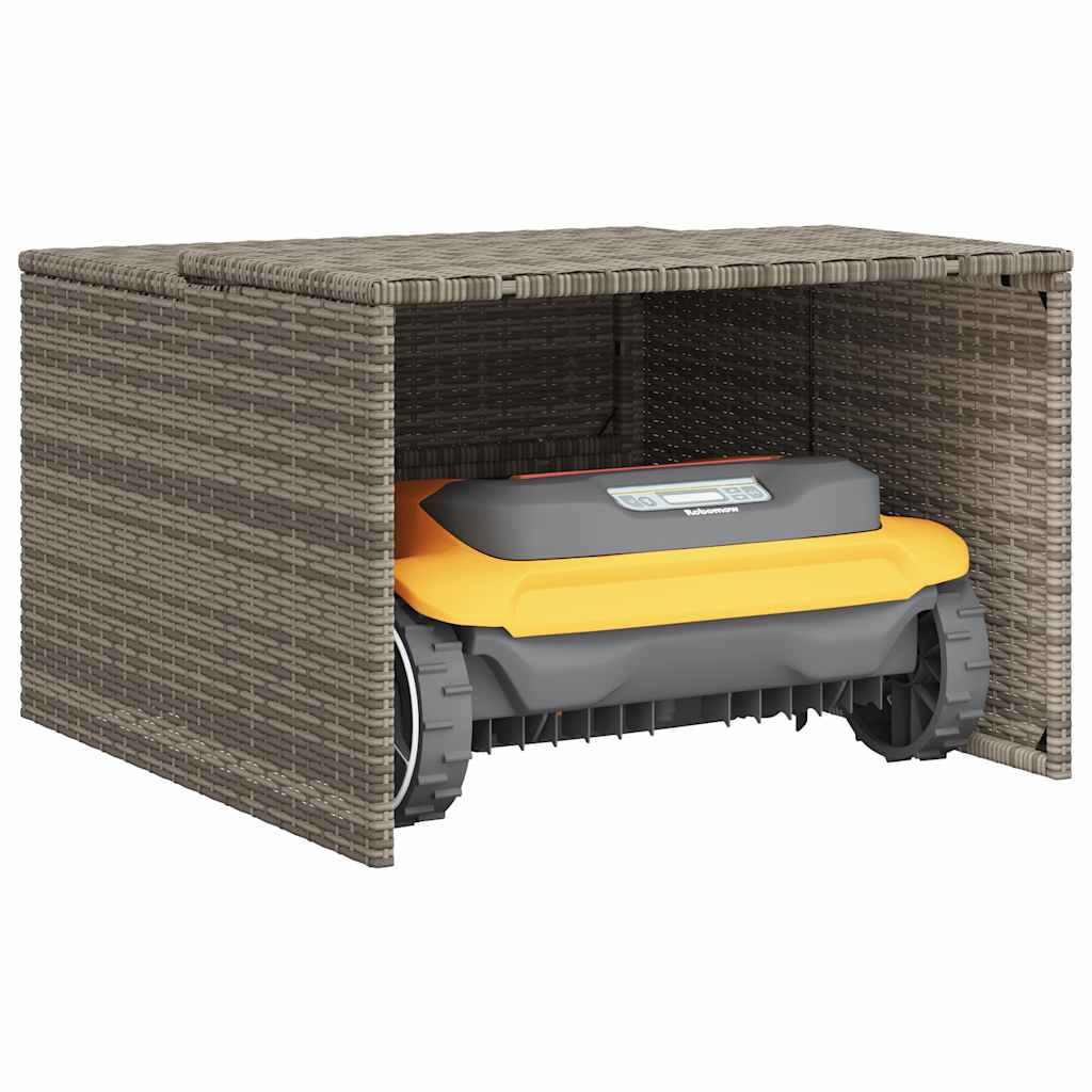 Garage for robotic lawnmower 86x90x52/57 cm polyrattan - gray, 1 - number 5.