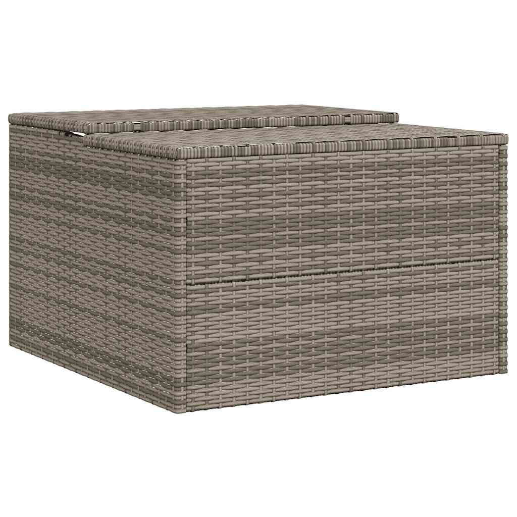 Garage for robotic lawnmower 86x90x52/57 cm polyrattan - gray, 1 - number 8.
