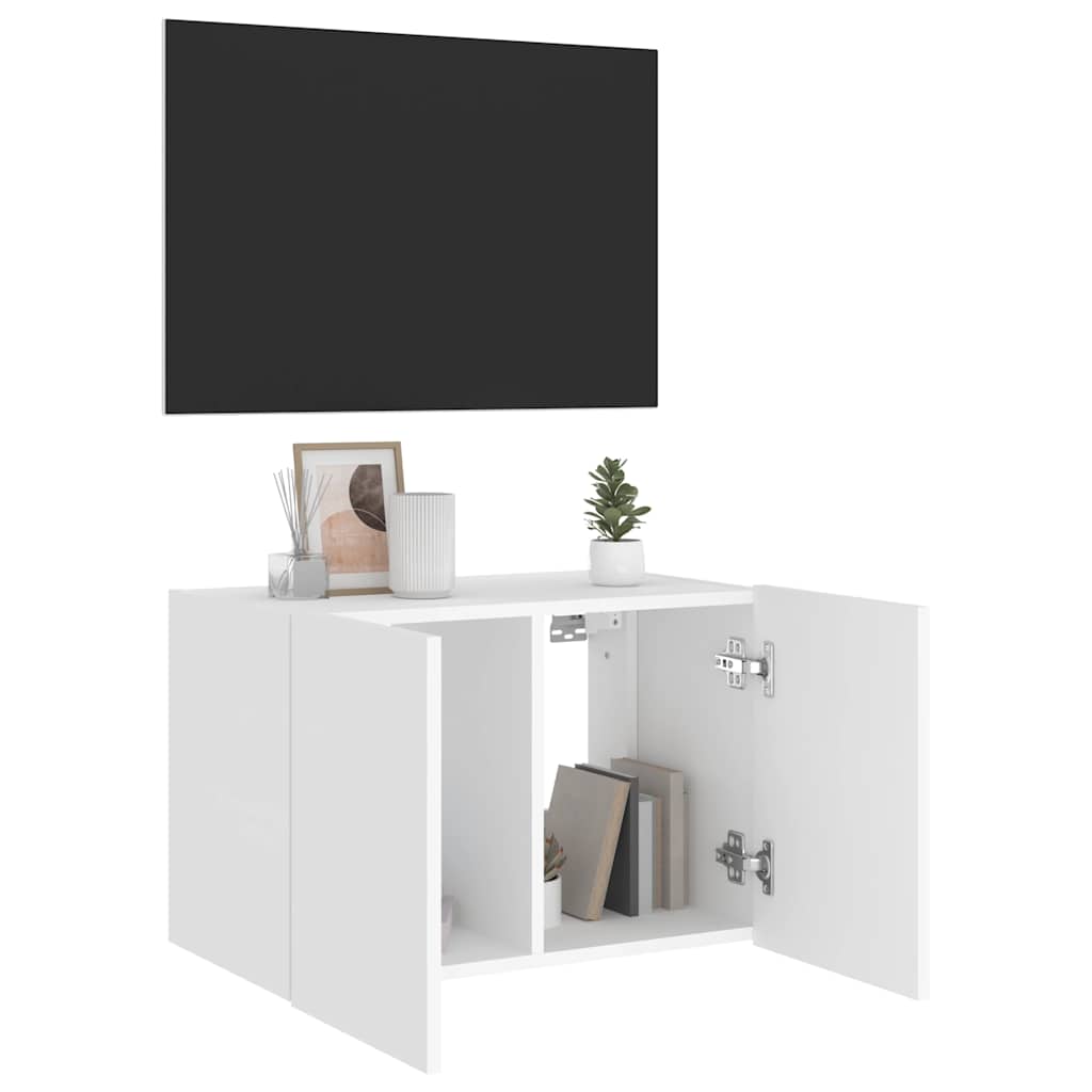 Nástěnný tv stolek s led světlem 60x35x41 - kouřový dub, 60 x 35 x 31 cm, 1 - number 7.