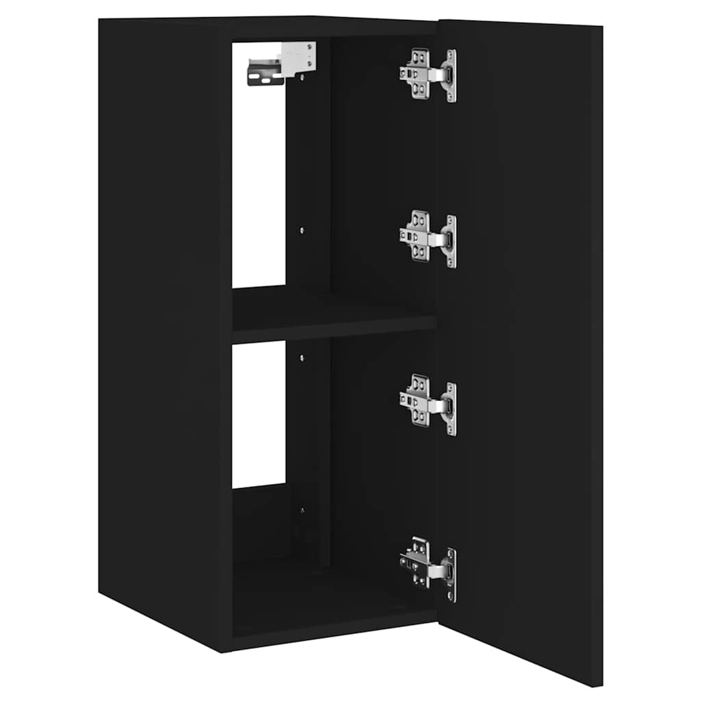 Væghængte tv-borde stk. med led-lys 30,5x35x70 cm - sort, 30.5 x 35 x 70 cm, 2 - number 9.