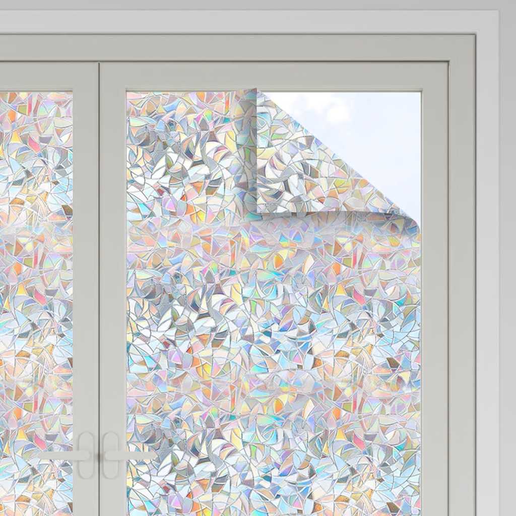 Films pour fenêtres pcs. motif arc-en-ciel 3d pvc givré - 90 x 1000 cm + 90 x 2000 cm, 3 - number 3.