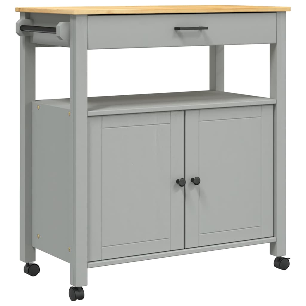 Køkkenvogn monza massivt fyrretræ - grå, 84 x 40 x 90 cm - number 2.