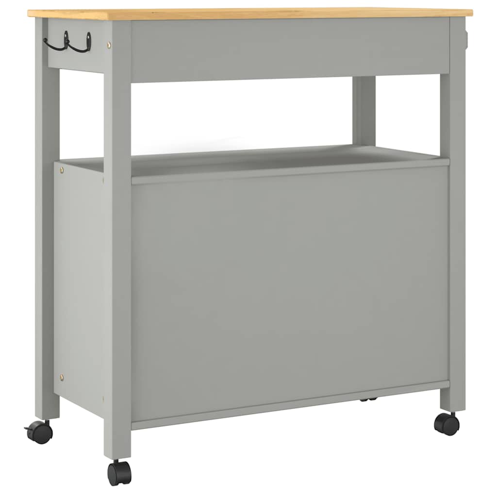 Køkkenvogn monza massivt fyrretræ - grå, 84 x 40 x 90 cm - number 7.