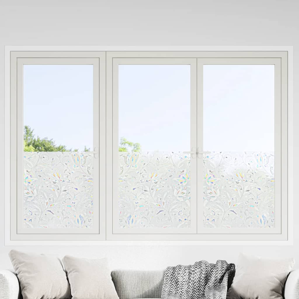 Window foils pcs. floral pattern mattered pvc - flower, 90 x 500 cm, 4 - number 1.