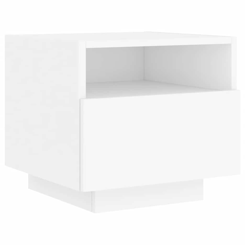 Bed tables pcs. with led light 40x39x37 cm - white, 2 - number 7.