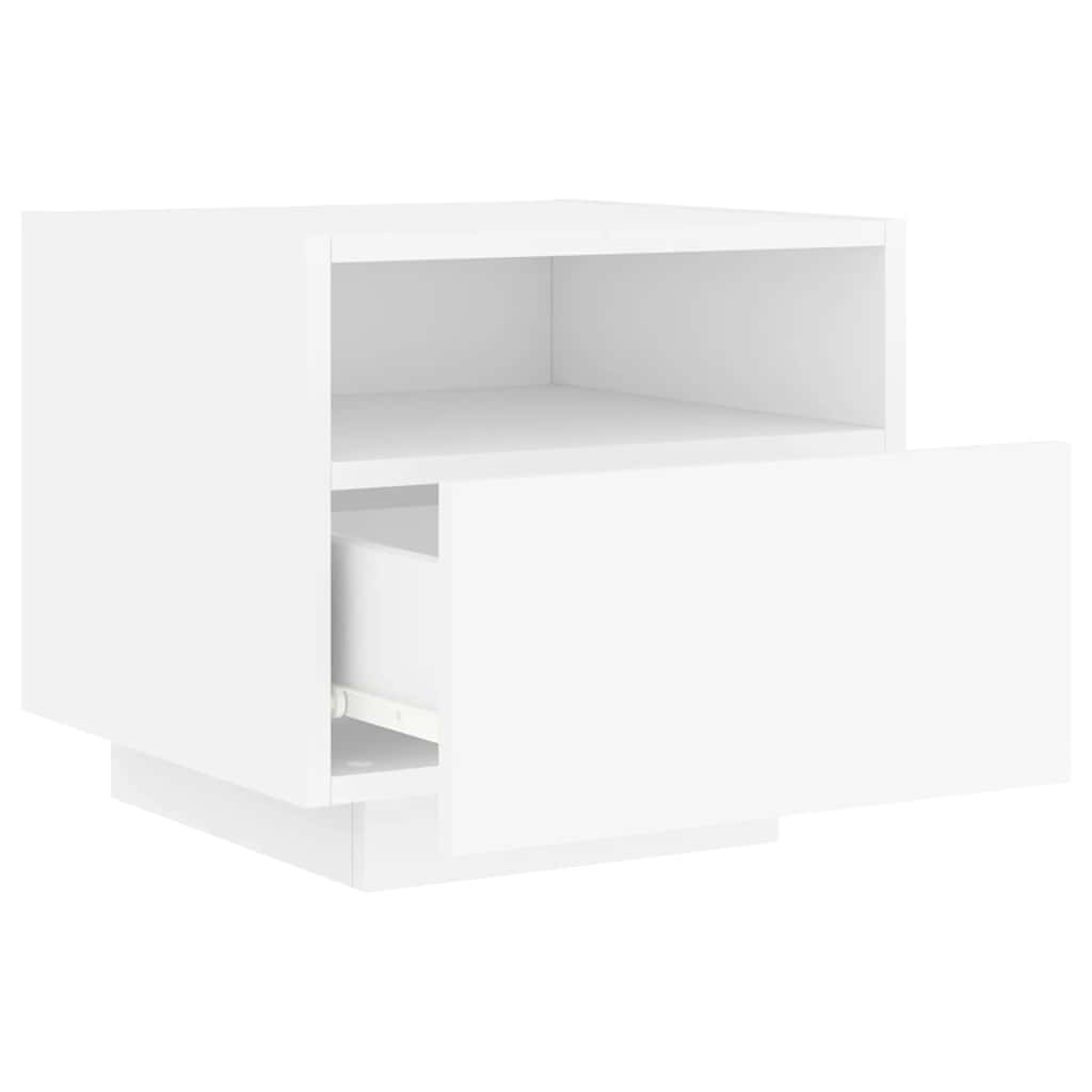 Bed tables pcs. with led light 40x39x37 cm - white, 2 - number 6.