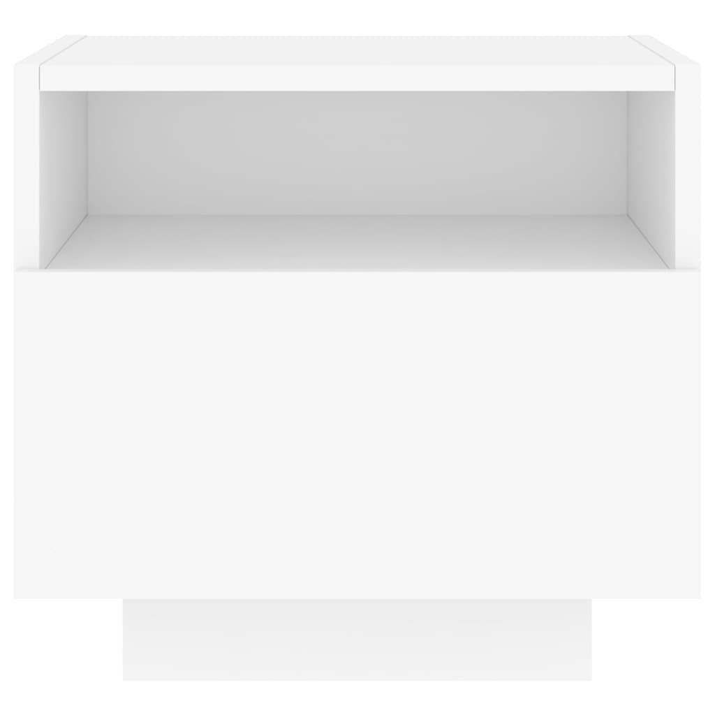Bed tables pcs. with led light 40x39x37 cm - white, 2 - number 8.