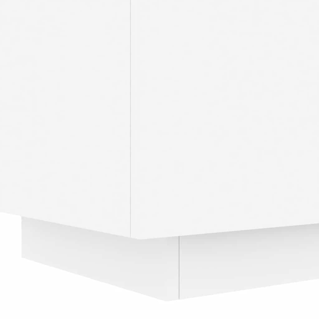 Noćni ormarići kom. sa led svjetlima izrađeno od drveta - bijelo, 2 - number 12.