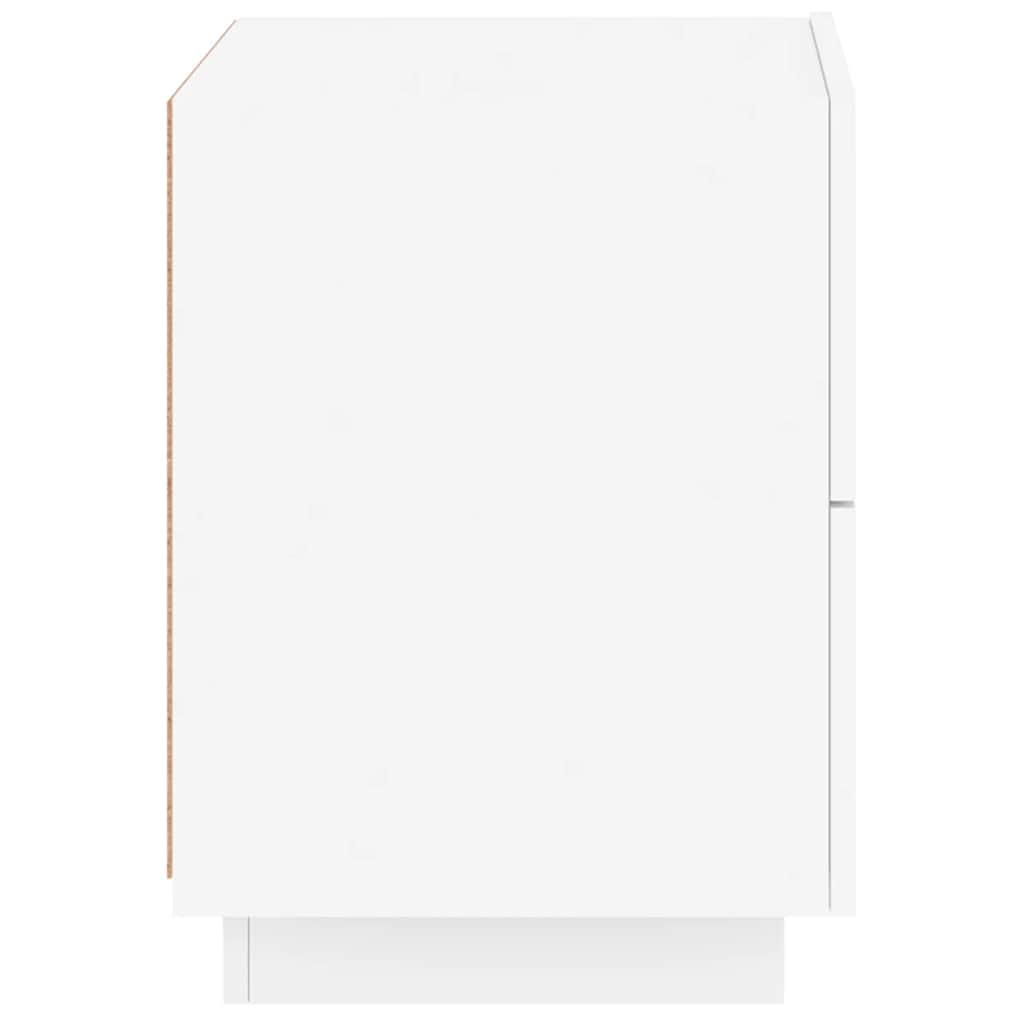 Noćni ormarić s led rasvjetom od drveta - bijela, 1 - number 8.