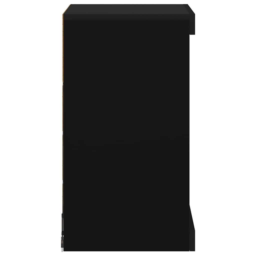 Sideboard with led lights 41x37x67 cm - black, ooo 7, 1, ooo 8 - number 7.