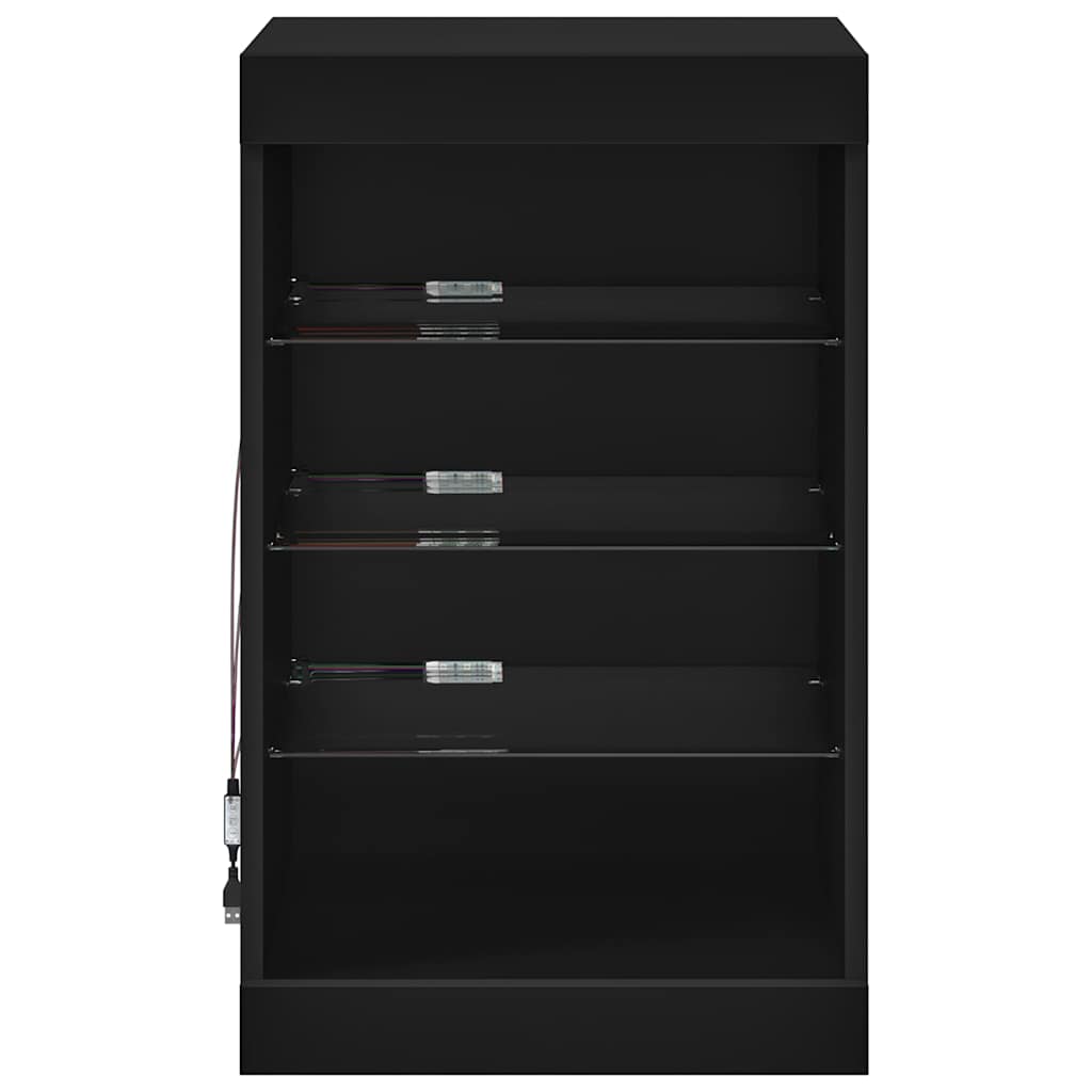 Sideboard with led lights 41x37x67 cm - black, ooo 7, 1, ooo 8 - number 6.