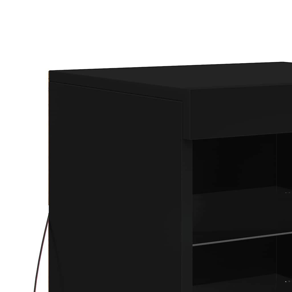 Sideboard with led lights 41x37x67 cm - black, ooo 7, 1, ooo 8 - number 9.