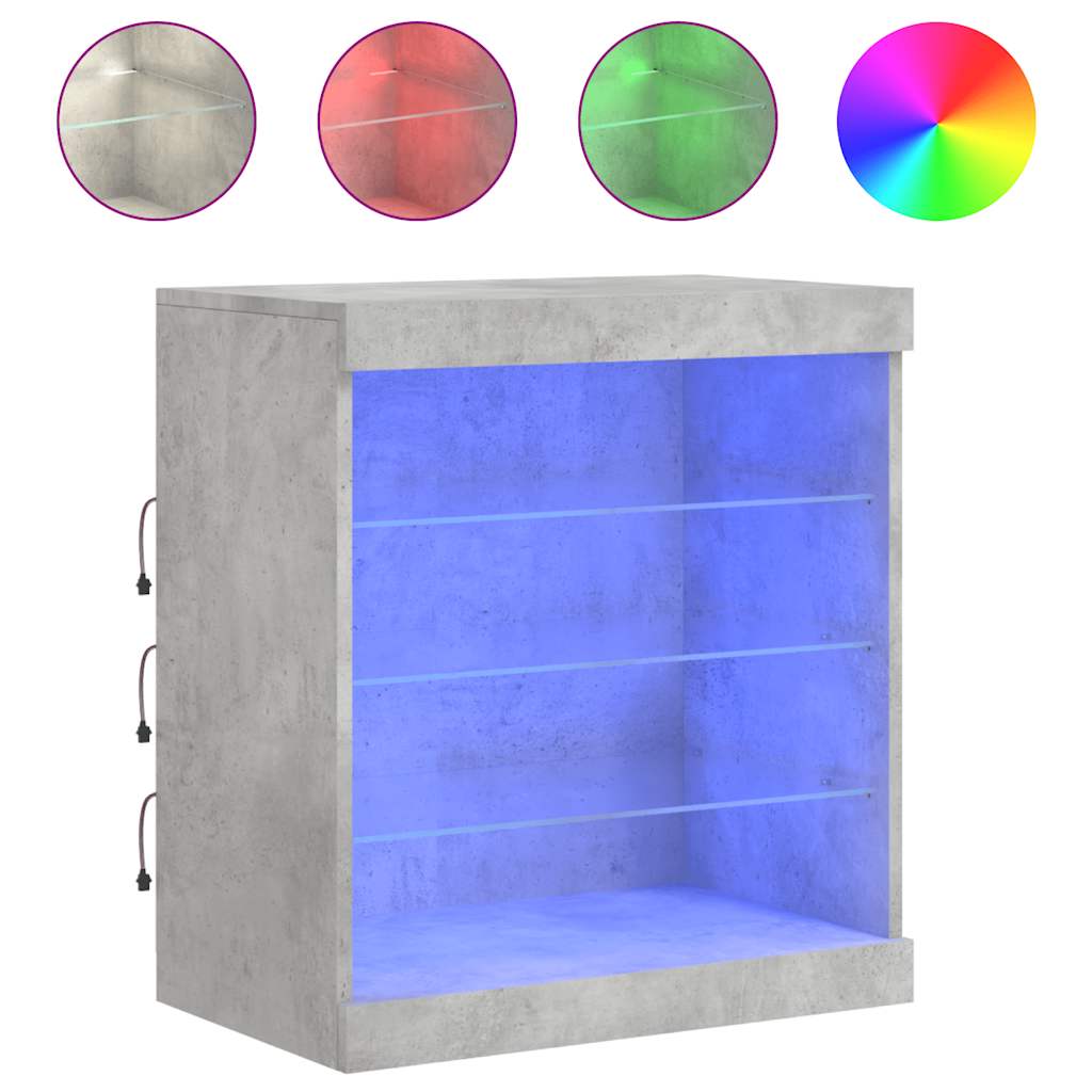 Skænk med led-lys 60,5x37x67 cm - betongrå, ooo 1, 1, ooo 2 - number 2.