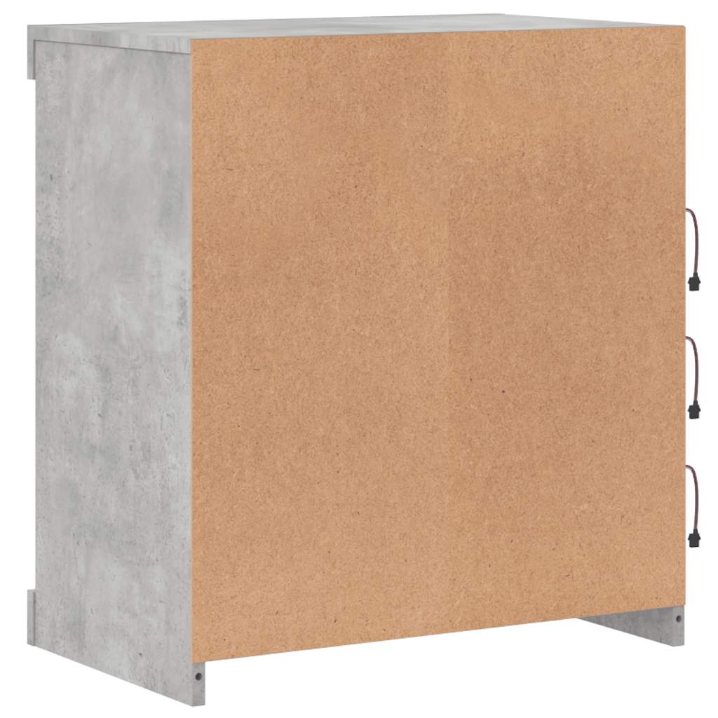 Skænk med led-lys 60,5x37x67 cm - betongrå, ooo 1, 1, ooo 2 - number 8.