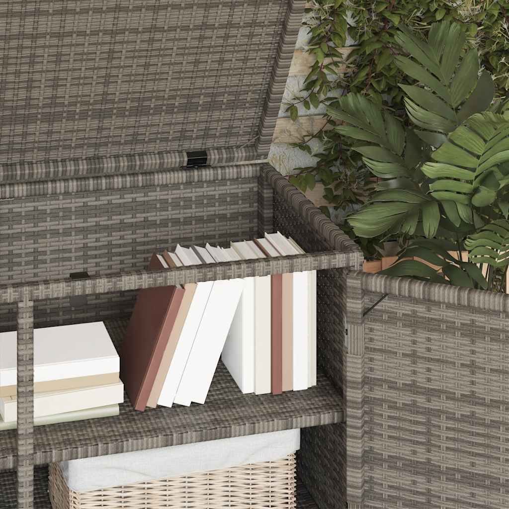 Szafka ogrodowa 110x55x60,5 cm polirattan - szary - number 5.