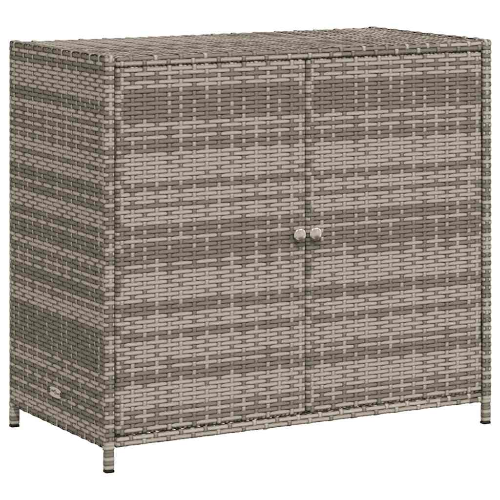 Opbevaringsskab til haven 83x45x76 cm polyrattan - grå - number 2.