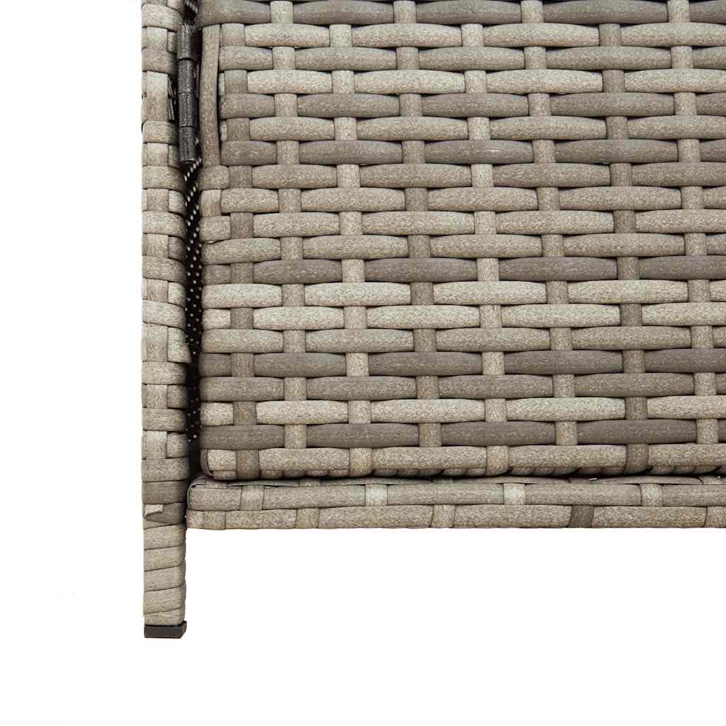 Opbevaringsskab til haven 83x45x76 cm polyrattan - grå - number 12.