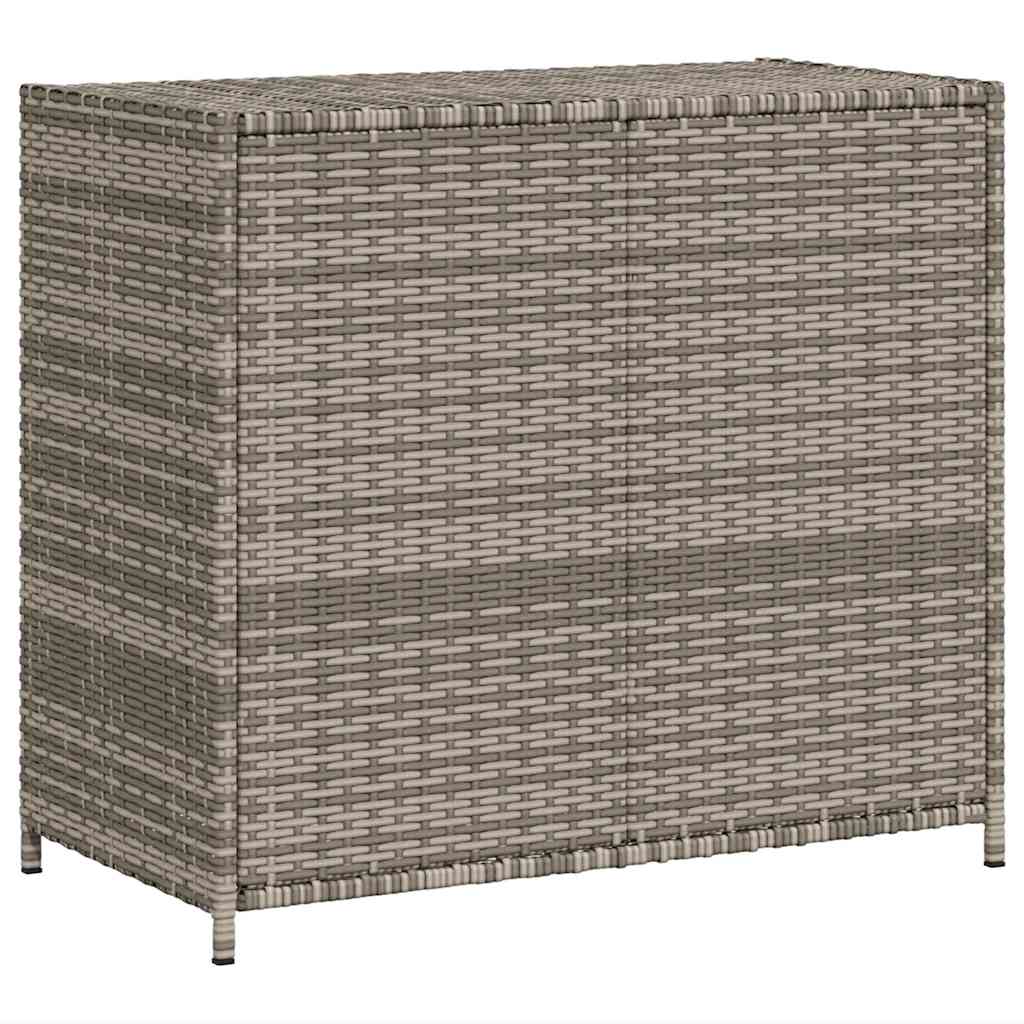 Opbevaringsskab til haven 83x45x76 cm polyrattan - grå - number 9.