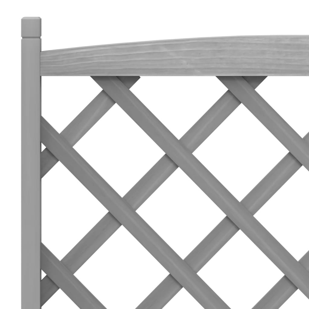 Planter box solid pine - gray, 90 x 35 x 187.5 cm, 1, with trellis and wheels - number 7.