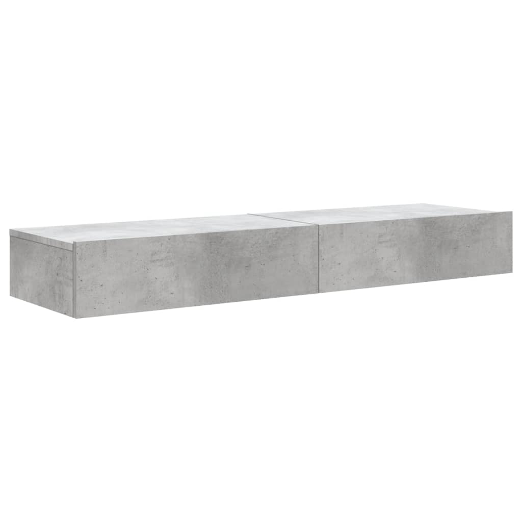 Tv-bord med led-lys stk. 60x35x15,5 cm - betonggrå, 60 x 35 x 15,5 cm, 2 - number 3.