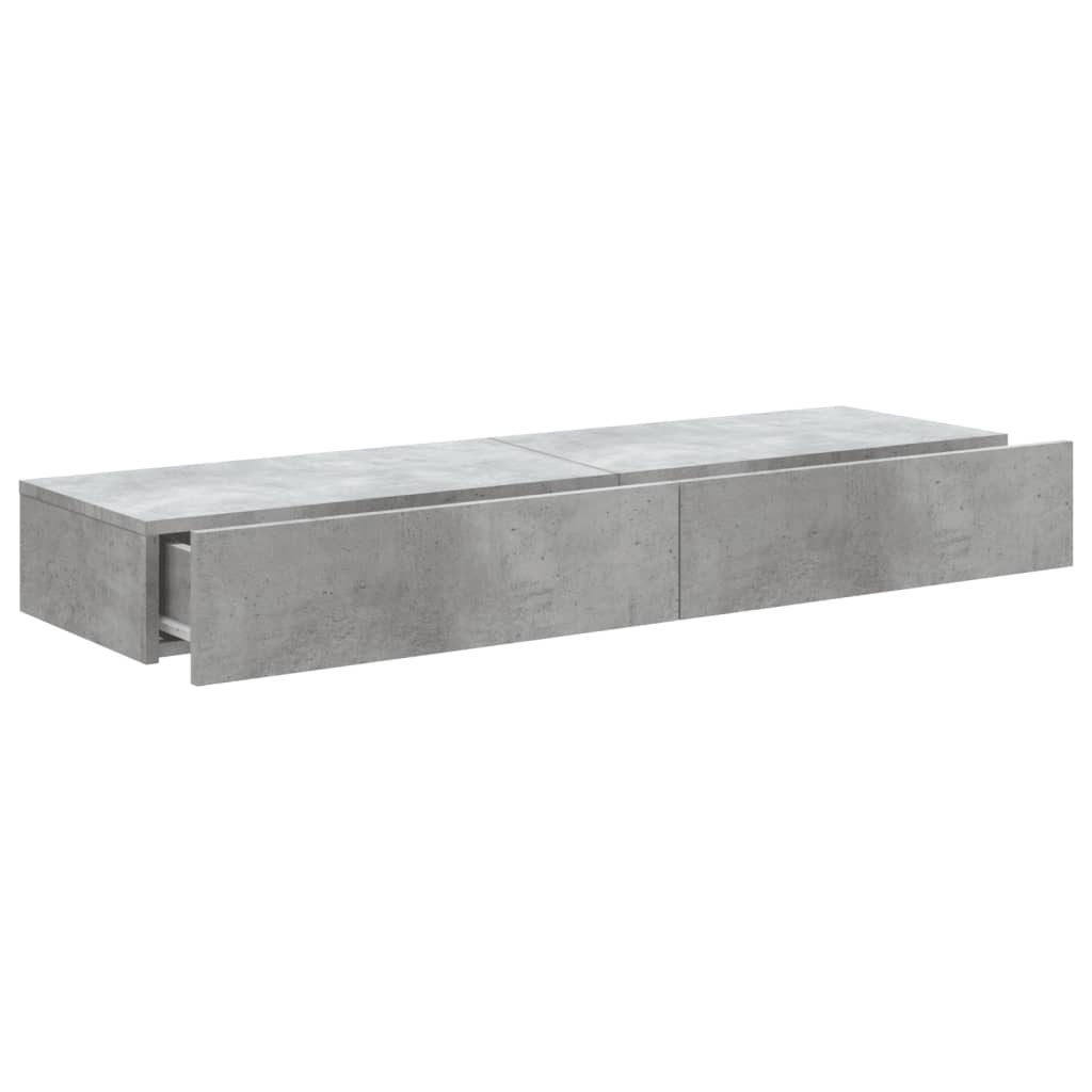 Tv-bord med led-lys stk. 60x35x15,5 cm - betonggrå, 60 x 35 x 15,5 cm, 2 - number 7.