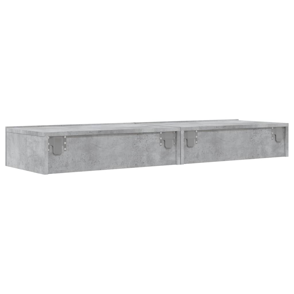 Tv-bord med led-lys stk. 60x35x15,5 cm - betonggrå, 60 x 35 x 15,5 cm, 2 - number 10.