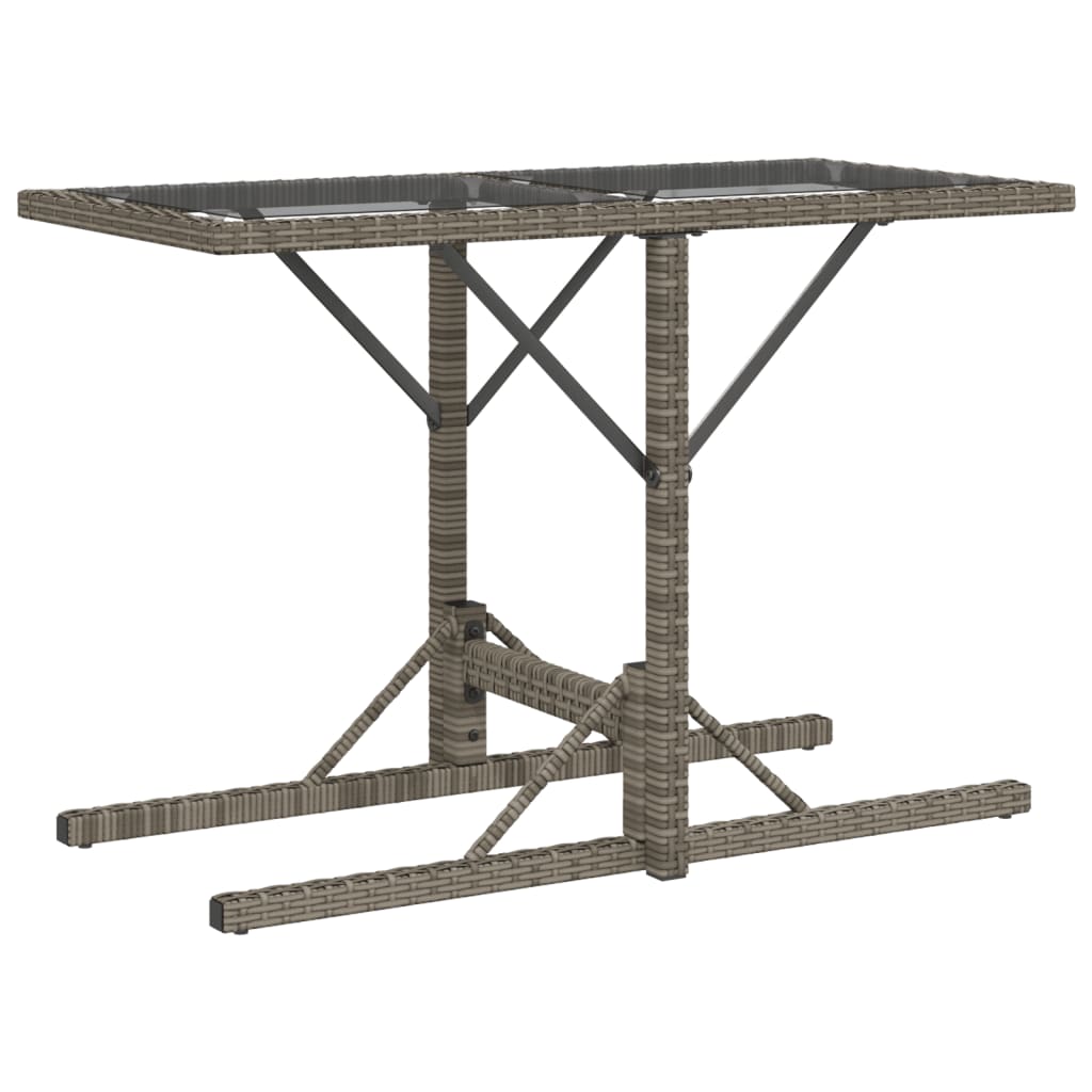 Bistrosett for hagen 3 deler med puter polyrattan - grå, glass, 1 - number 7.