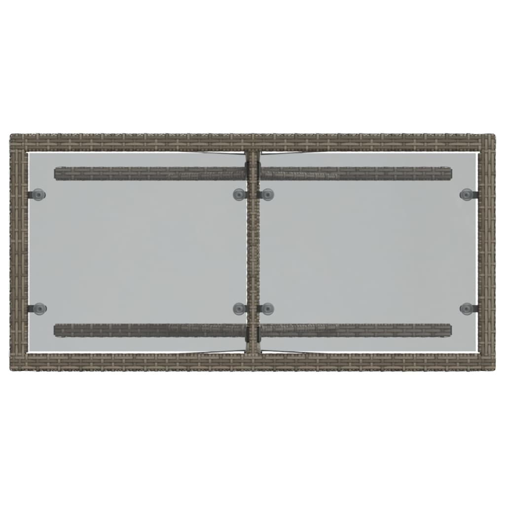 Bistrosett for hagen 3 deler med puter polyrattan - grå, glass, 1 - number 9.