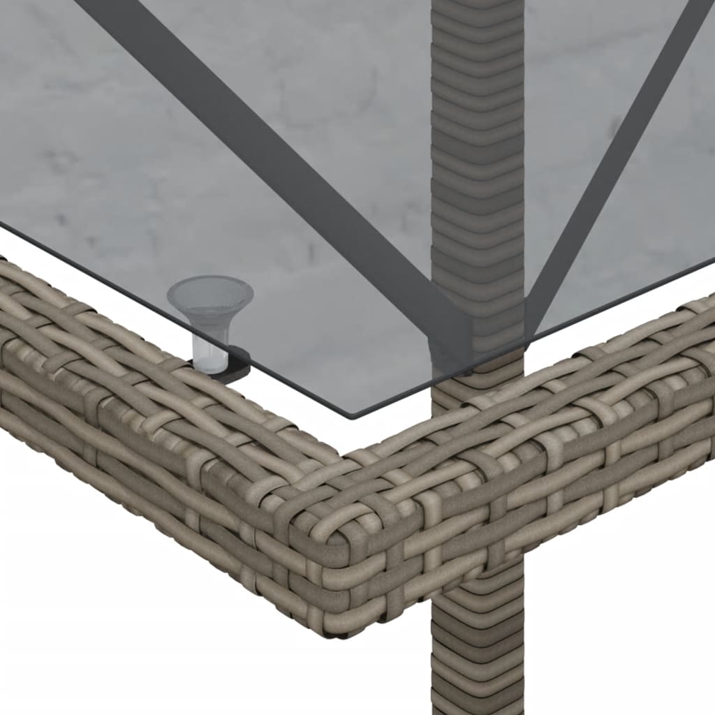 Bistrosett for hagen 3 deler med puter polyrattan - grå, glass, 1 - number 10.